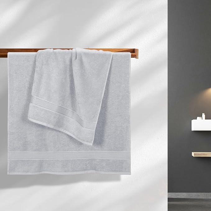 Elvana Home Cotton 2 Pack Oversized Bath Towel Set 28x55 inches, Large Bath - Image 3