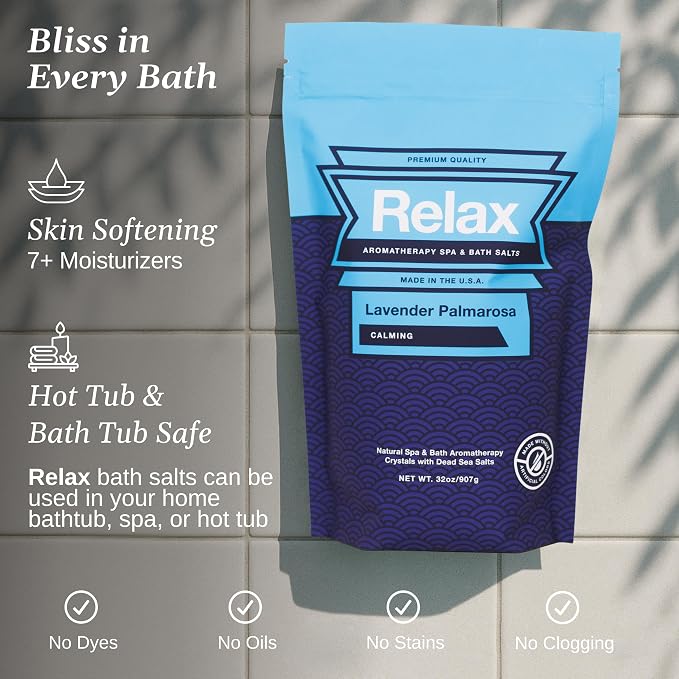 Relax Spa & Bath, Epsom & Dead Sea Salts, Aromatherapy Bath Salts - Image 3