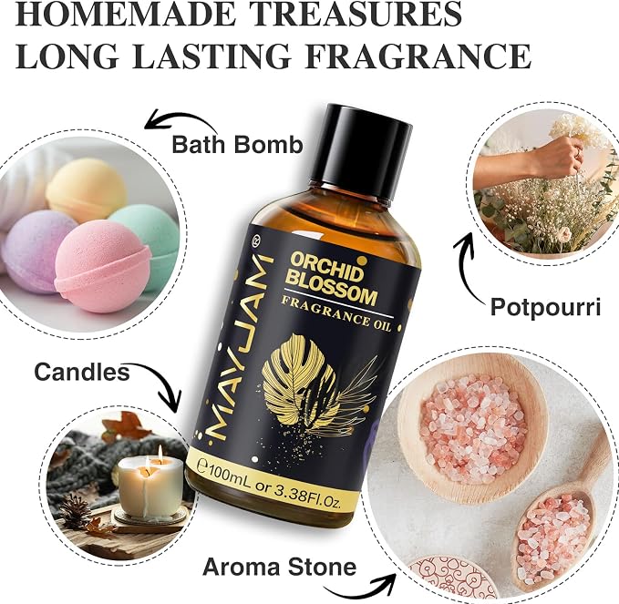 Orchid Blossom Fragrance Oil Essential Oil, MAYJAM 3.38FL.OZ Orchid Blossom Oil - Image 5