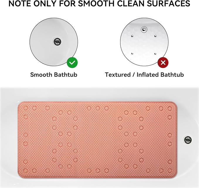 Bathtub Mat Non Slip 36” X 17” Shower Mat Soft Foam Bath Mats - Image 7