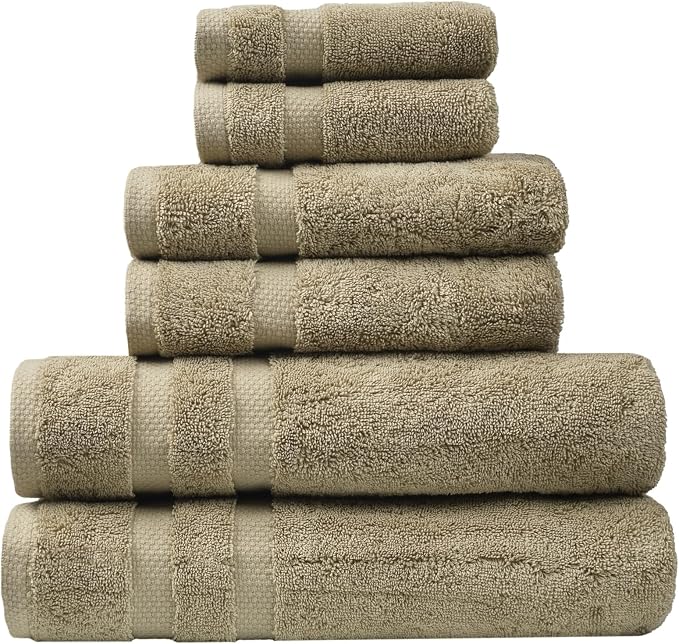 SOFE H&L | Olea Luxury Turkish Cotton Bath Towels Set of 6 : 2 Bath Towels 2 by SOFEHomeLiving