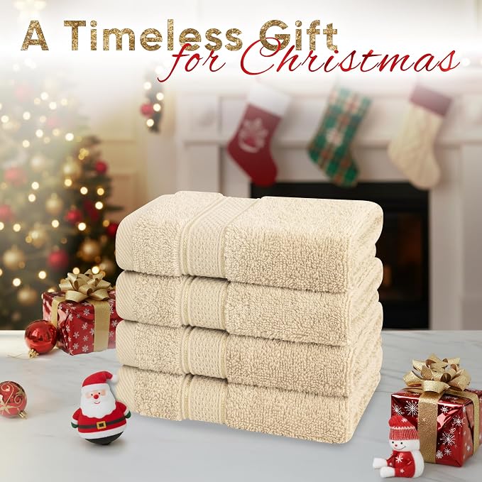 American Soft Linen Salem Washcloth Sets, 4 Piece Luxury 600 GSM 100% Cotton - Image 2