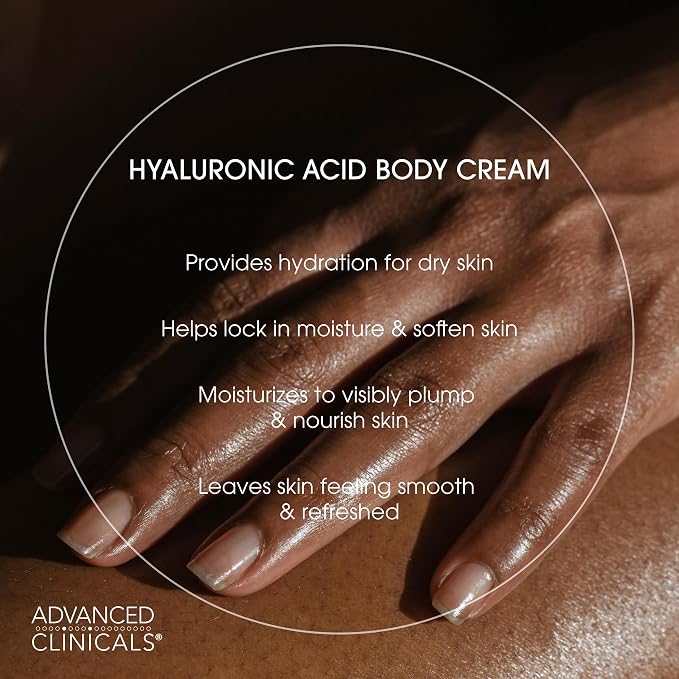 Advanced Clinicals Hyaluronic Acid Moisturizer Body Cream | Hydrating Cream & - Image 6