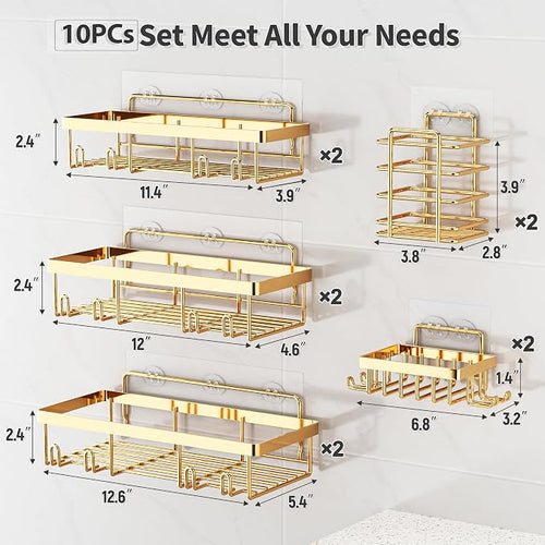10 Pack Shower Caddy Organizer Rack Shelf - Image 2