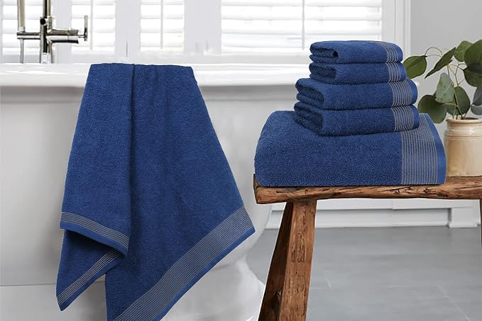 Belizzi Home 100% Cotton Ultra Soft 6 Pack Towel Set, Contains 2 Bath Towels - Image 5