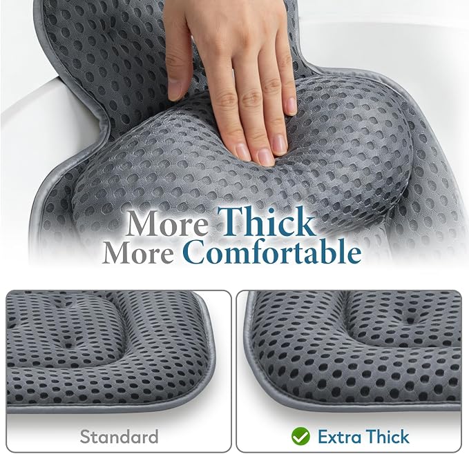 Bath Pillows for Tub, Cozy Bathtub Cushion for Head and Neck - Image 2