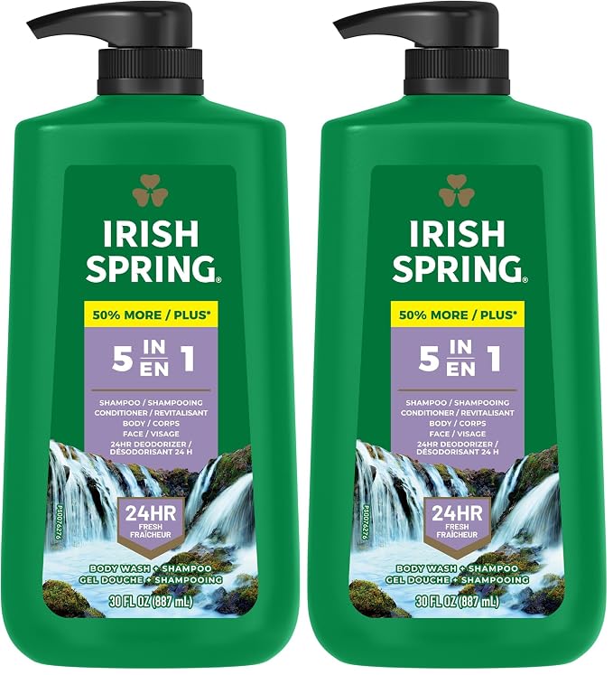 Irish Spring 5 in 1 Body Wash for Men, Men's Body Wash, Smell Fresh and Clean by IrishSpring