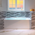 WOODBRIDGE 54" Acrylic Rectangular Alcove Soaking Bathtub in White by WOODBRIDGE