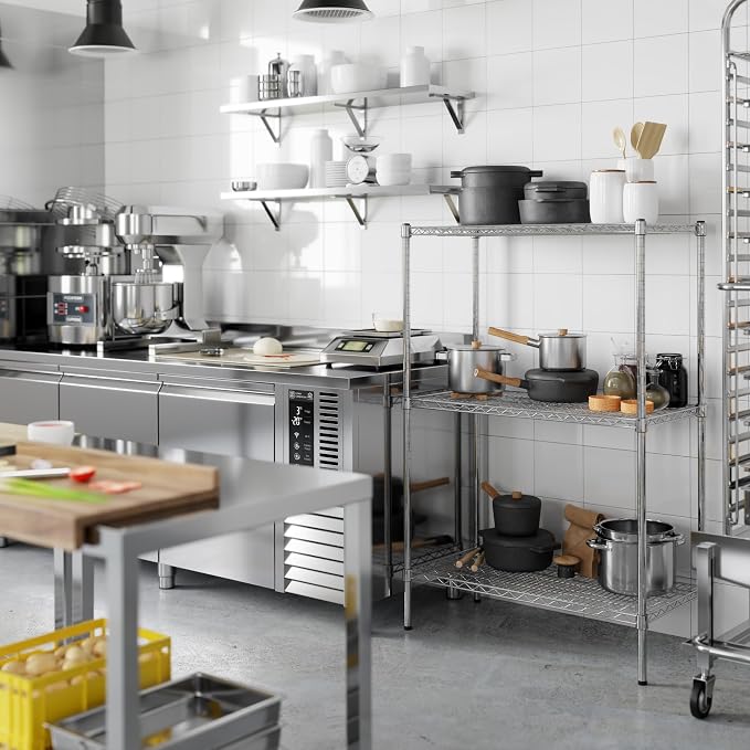 18" Deep x 36" Wide x 54" Height Wire Shelving Kit | 3-Tier | NSF Commercial - Image 7