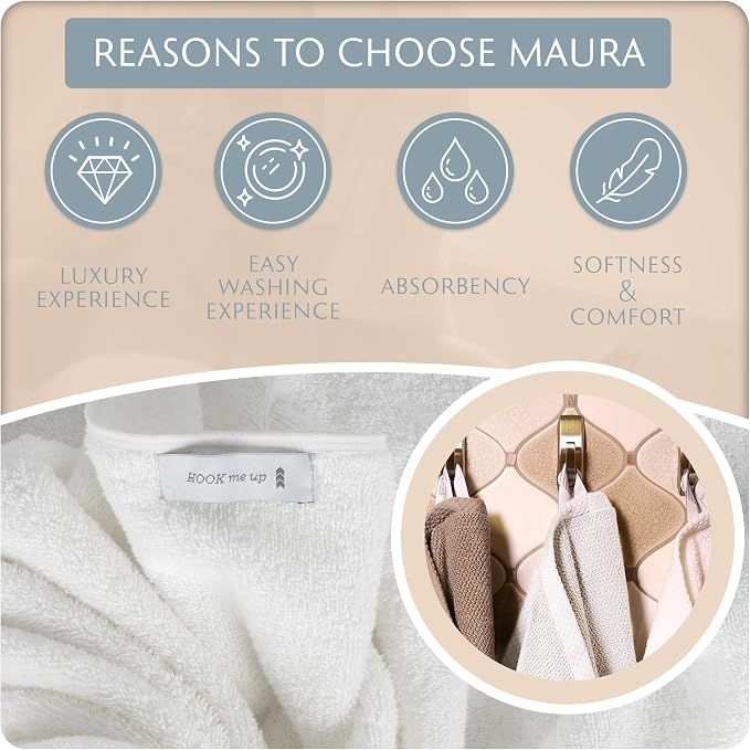 MAURA Basics Performance Bath Towels 100% Turkish Cotton - Image 4