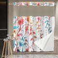 Hookless Shower Curtain with Snap-in Liner Set, Vibrant Watercolor Fabric by ShowerGeek