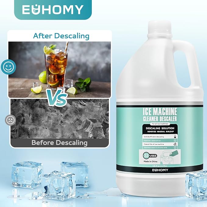 EUHOMY 32 Uses Ice Machine Cleaner Descaler, 128 Fl OZ Ice Maker Cleaner - Image 4