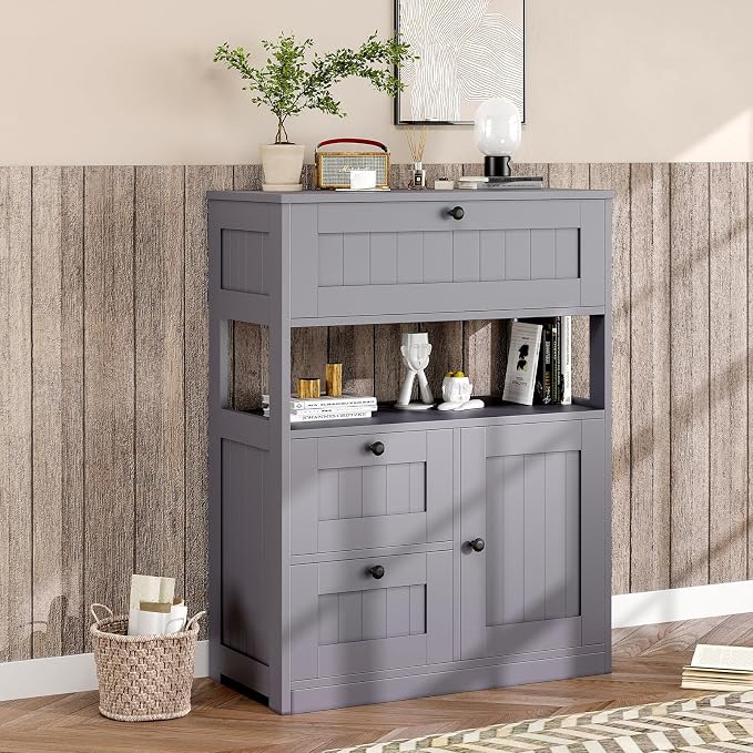 Bathroom Cabinet, Modern Bathroom Floor Storage Cabinet Organizer - Image 2