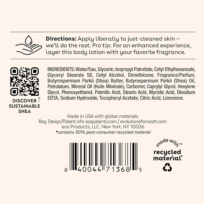 eos Shea Better Body Lotion Strawberry Dream, 24-Hour Moisture Skin Care - Image 8