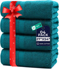 DAN RIVER Bath Towels Set of 4, 27 x 54 Inches, 100% Cotton, Larger & Lighter by DanRiver