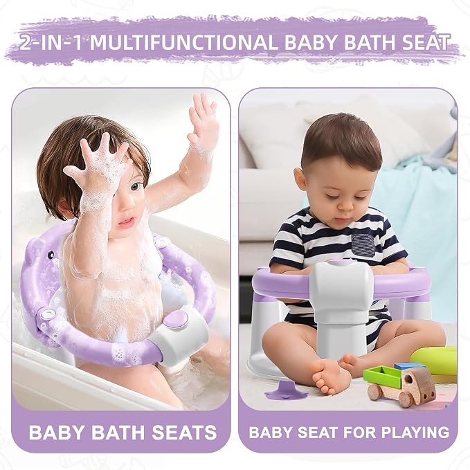 Baby Bath Seat for Babies 6 Months & Up, Toddler Bath Seats for Babies Sitting - Image 7