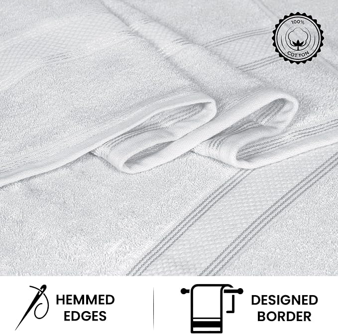 Casa Lino 100% Cotton Bath Towels Set of 4 - Image 4