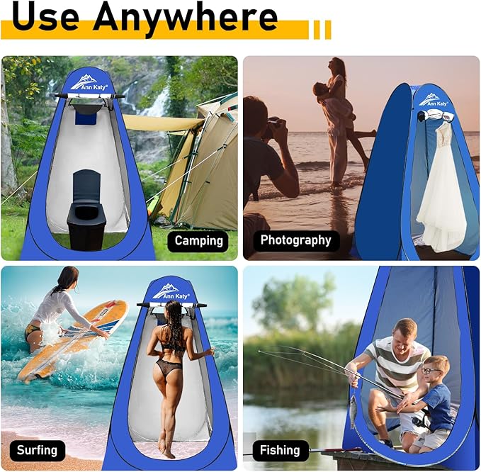 Pop up Privacy Shower Tents for Camping, Portable Dressing Changing Tent - Image 6