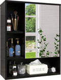 SMIBUY Bathroom Mirror Cabinet Wall Mounted, Bamboo Space Saver Medicine Cabinet by SMIBUY