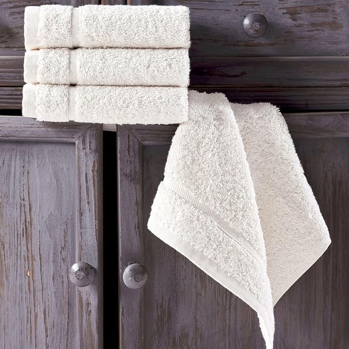 Cream Washcloth Linen Set Premium Original Turkish Cotton, Hotel Quality - Image 2