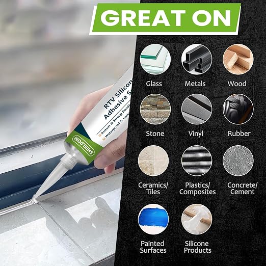 RTV Silicone Sealant Waterproof Seal & Caulk All-Purpose Adhesive Stronger - Image 6