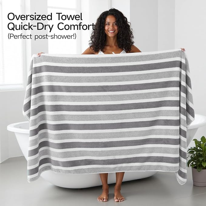 REDKISS Ultra Soft Bath Towel Set 6-Piece 35"x70" | 100% Microfiber, Highly - Image 6