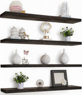36 Inch Floating Shelves for Wall Rustic Brown Wood Wall Shelves for Bedroom by Unknown