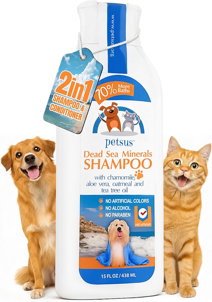 Oatmeal Dog & Cat Shampoo and Conditioner – Hypoallergenic Wash by PetsusPremiumPetCare