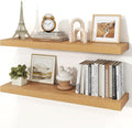 Floating Shelves for Wall, 9.3" Deep Wall Mounted Wood Shelves for Bathroom by Unknown