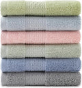 6 Pack 100% Cotton Washcloths Set, Highly Absorbent and Soft Feel Fingertip by Unknown