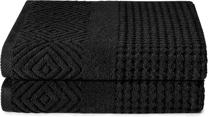 Texere 100% Organic Cotton Diamond Jacquard 700 GSM Luxury Bath Towel Sets by TexereSilk