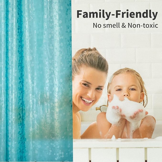 Bostofy Shower Curtain Liner Heavy Duty EVA, Waterproof Shower Liner - Image 6