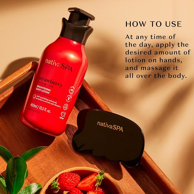 Nativa SPA by O Boticário, Ruby Strawberry Antioxidant Body Lotion, Brightening - Image 4