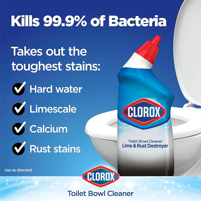 Clorox Toilet Bowl Cleaner Lime & Rust Destroyer 24 Ounces - Image 2