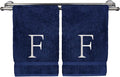 Monogrammed Hand Towel, Personalized Initial Gift, Extra Absorbent 100% Turkish by BareCotton