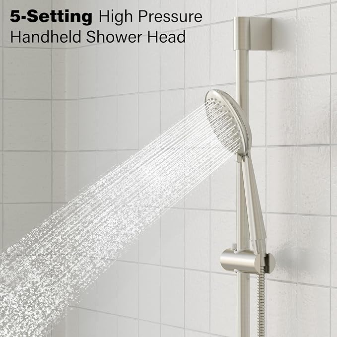 Gabrylly Shower System, High Pressure 12" Rain Shower Head - Image 4