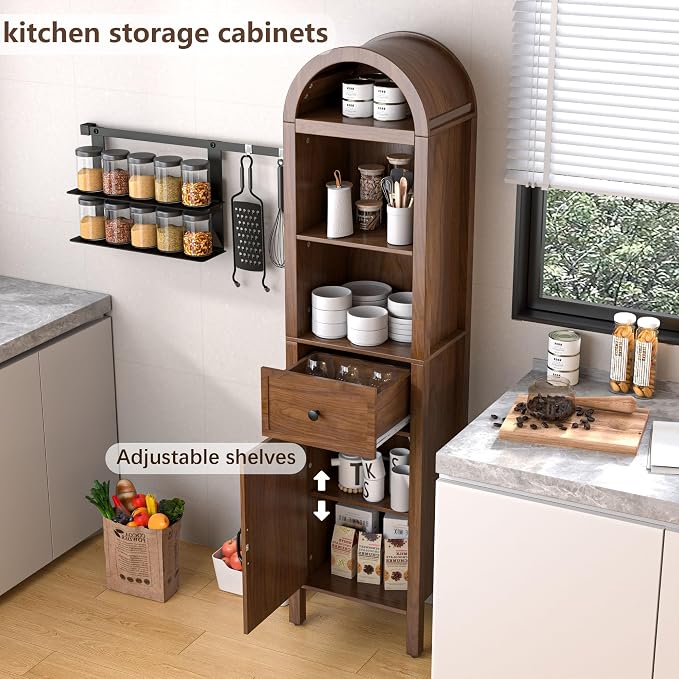 64" Tall Bathroom Storage Cabinet - Image 5