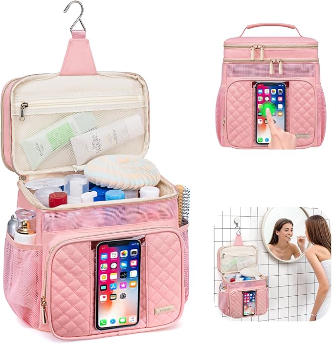 Large Toiletry Bag for Women Men, Bathroom Bag, Water Resistant Shower Bag - Image 2