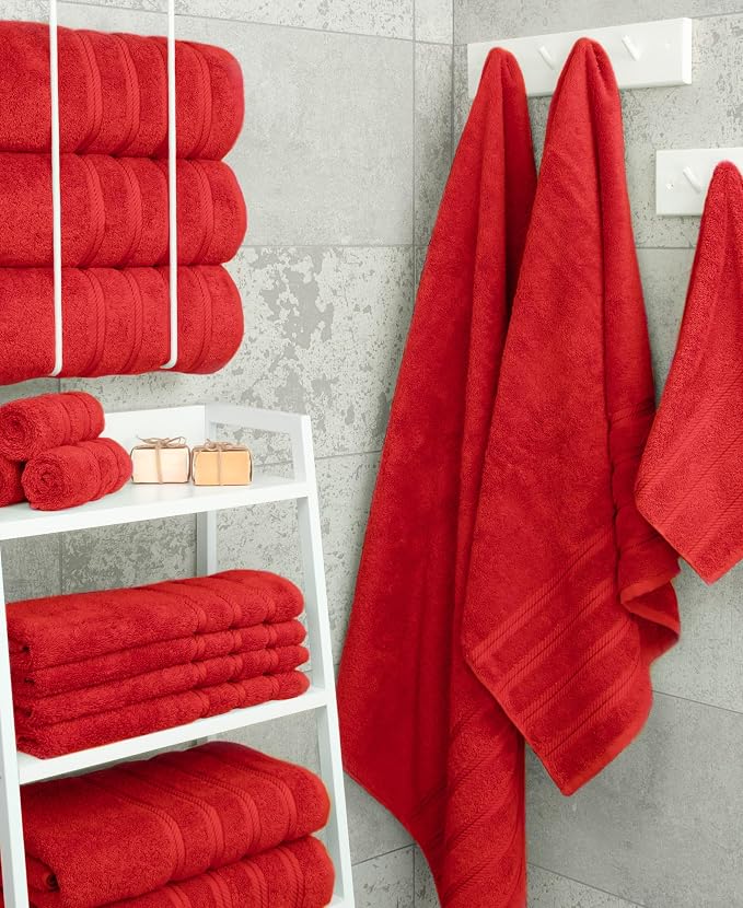 American Soft Linen Luxury 4 Piece Bath Towel Set, 600 GSM 100% Cotton Turkish - Image 3