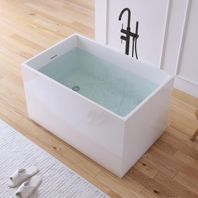 43" Acrylic Freestanding Bathtubs, Stand Alone Tub, Japanese Soaking Tub - Image 7