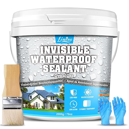 Waterproof Sealant - 70oz Water-Based Transparent Waterproof Coating by Limino