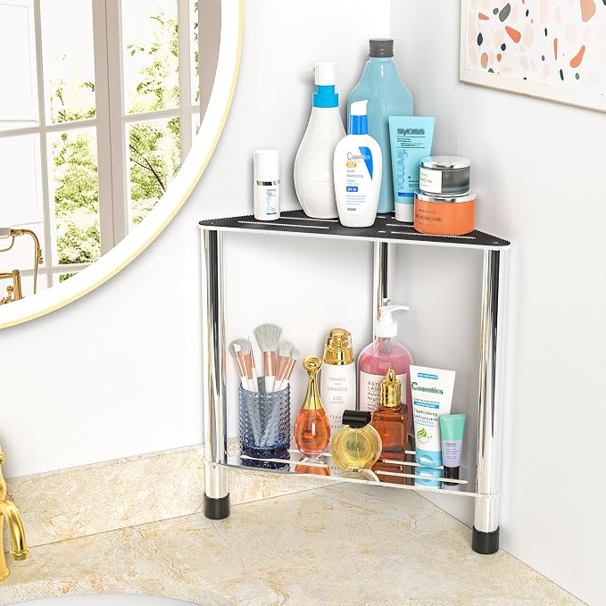 Stainless Steel Shower Stool for Inside Shower, 15.4'' H Shower Foot Rest - Image 2