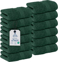DAN RIVER 12-Pack Premium 100% Cotton Huntergreen Face Towels – Reusable Face by DanRiver