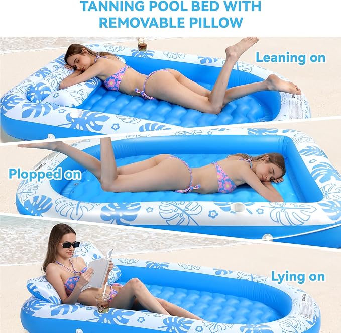 Inflatable Tanning Pool Lounger Float - Image 4