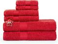 Ample Decor 100% Cotton 6 Piece Bathroom Towels Set, 2 Bath Towels, 2 Hand by AmpleDecor