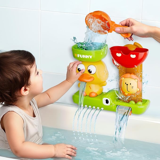 iPlay, iLearn Bath Toy for Toddlers 1-3, Baby Waterfall Duck Bathtub Toy W/ - Image 7