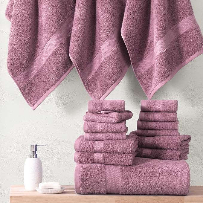 LANE LINEN 100% Mercerized Cotton Bathroom Towel Set - Image 5