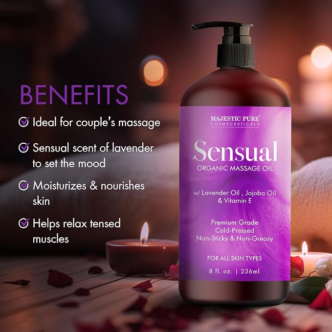 MAJESTIC PURE Organic Sensual Massage Oil - Image 3