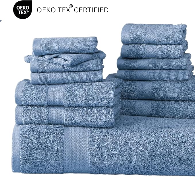 LANE LINEN 100% Cotton Premium Bathroom Towels Set - Image 7