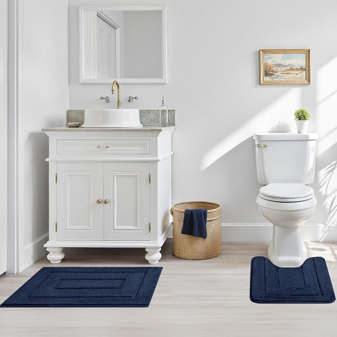 GRANNY SAYS Bathroom Rugs Sets 3 Piece, Soft Absorbent Microfiber Bath Mats - Image 8